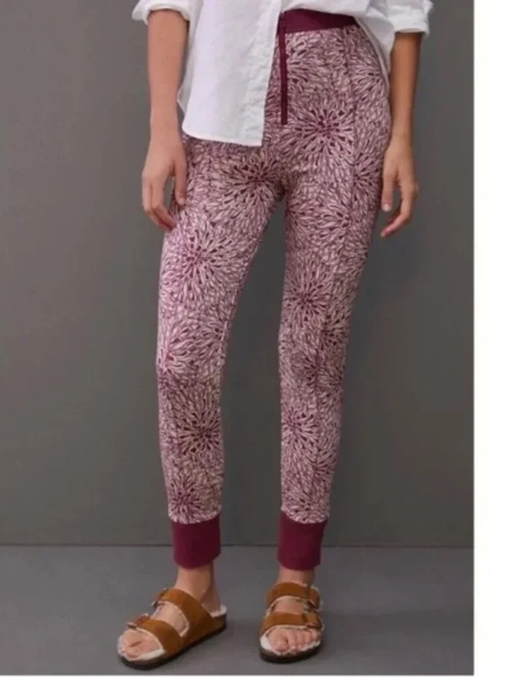 Anthropologie Saturday Sunday Samia High Waist Floral Jogger Leggings